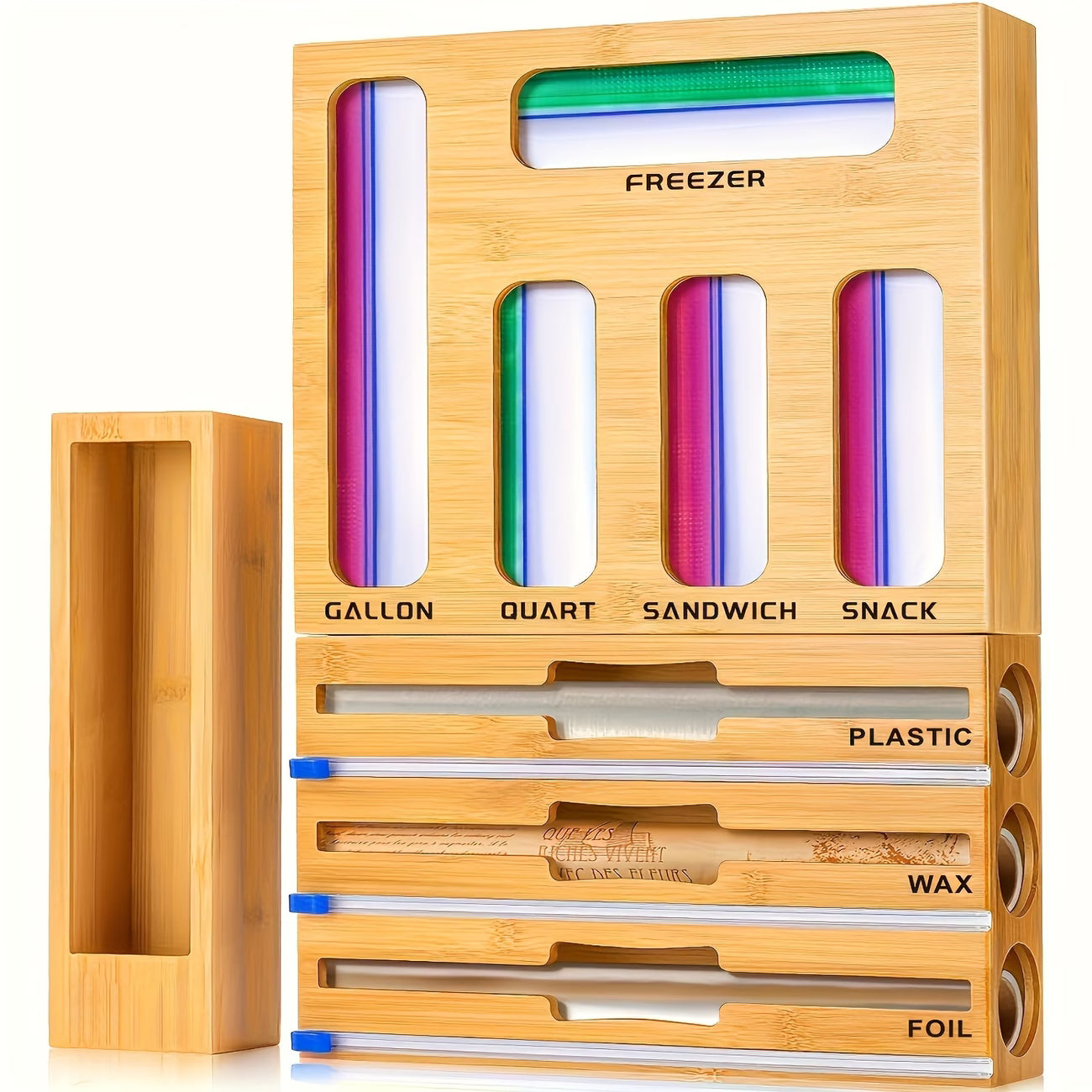 9-in-1 Bamboo Drawer Organizer – (Save Time & Space)
