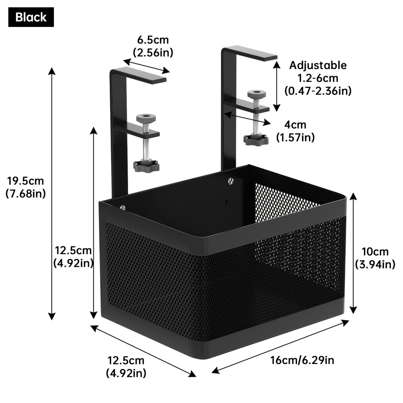 Under Desk Storage Organizer – Desk Side Workspace Holder