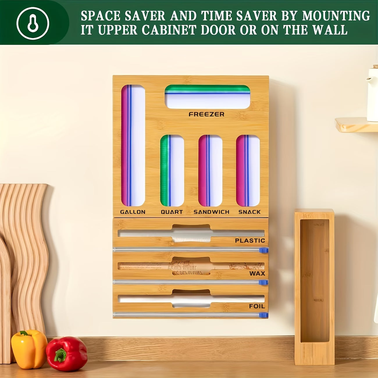 9-in-1 Bamboo Drawer Organizer – (Save Time & Space)