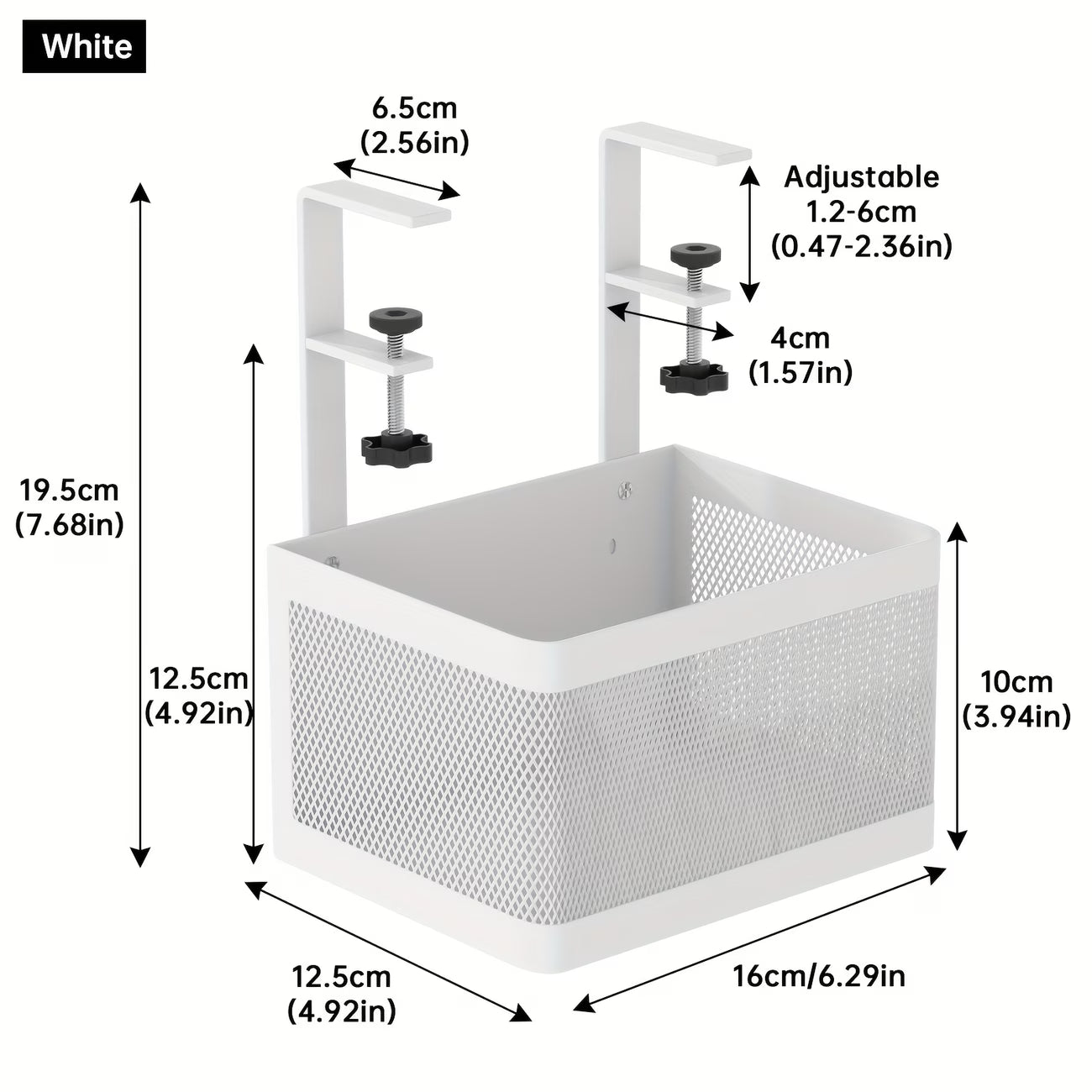 Under Desk Storage Organizer – Desk Side Workspace Holder