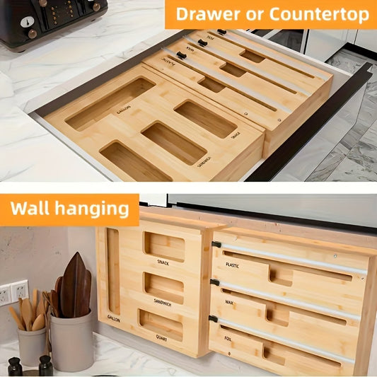 9-in-1 Bamboo Drawer Organizer – (Save Time & Space)
