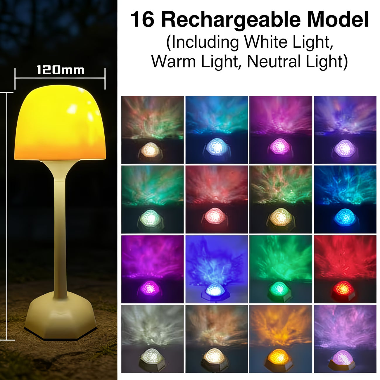 Lunara™ Lamp – 16 Color Mood & Ripple Light